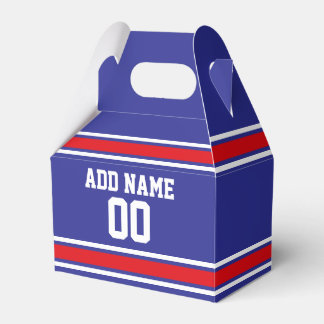 Sportteamshirt met aangepaste naam en nummer bedankdoosjes