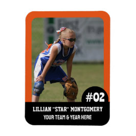 Sportteamspeler (3"x4"in) Fotomagneet Magneet