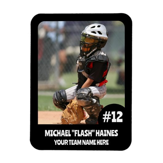 Sportteamspeler (3"x4"in) Fotomagneet Magneet (Verticaal)