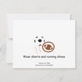 Sportthema Birthday Party - uitnodiging (Achterkant)