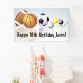Sportthema Verjaardagsbanner Spandoek (Insitu)