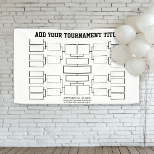 Sporttoernooibeugel - 16 teams - Wit Spandoek