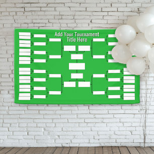 Sporttoernooibeugel - 32 teams - Groen Spandoek