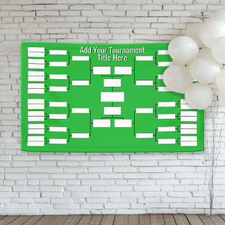 Sporttoernooibeugel - 32 teams - Groen Spandoek
