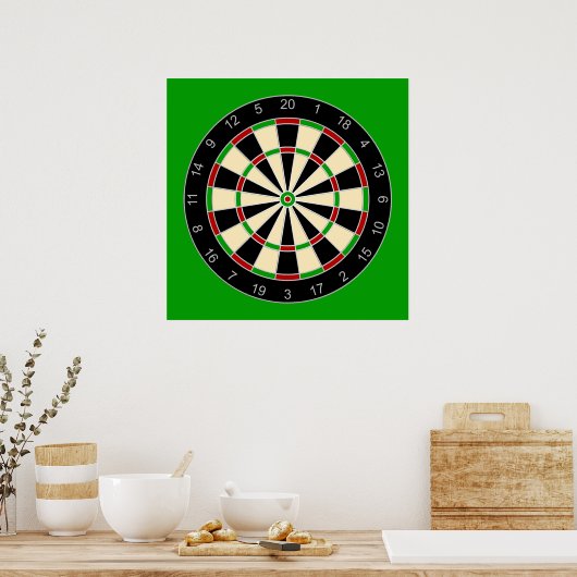 Sportuitrusting - Dartbord 1 Poster (Keuken)