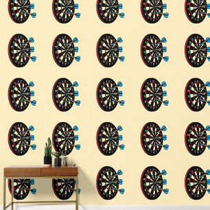 Sportuitrusting - Dartbord met 3 darts 1 Behang