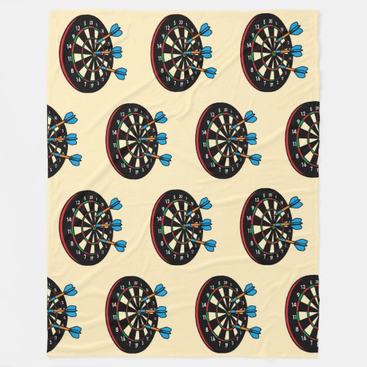 Sportuitrusting - Dartbord met 3 darts 1 Fleece Deken (Voorkant)