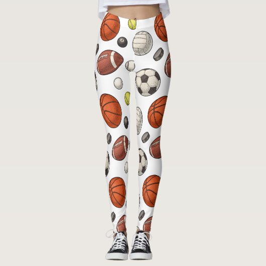 Sportuitrustingspatroon Leggings (Voorkant)