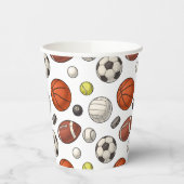 Sportuitrustingspatroon Papieren Bekers (Links)