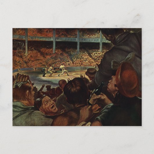  sportventilatoren in een honkbalstadion briefkaart (Voorkant)