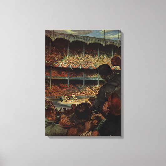 sportventilatoren in een honkbalstadion canvas afdruk (Voorkant)