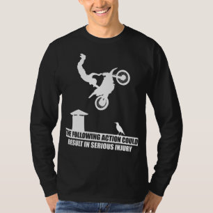 Sportvuilnismotorfietsen met wieltjes t-shirt