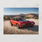 sportwagen in de woestijn briefkaart (Voorkant)