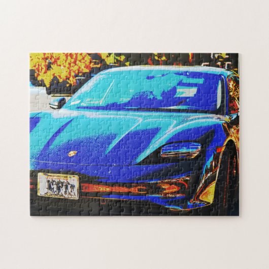 Sportwagen Poster Kunst Puzzel (Horizontaal)