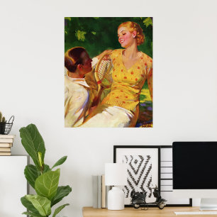  sportwennis, liefde en Romance Poster