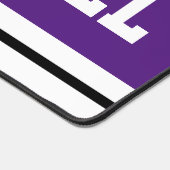 Sporty Athletic Purple Black White Racing Stripes (Coin)