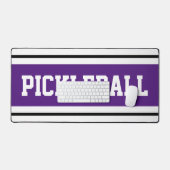 Sporty Athletic Purple Black White Racing Stripes (Clavier et souris)