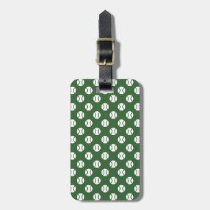 Sporty bagagelabel met tennisballpatroon