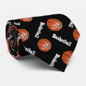 Sporty Basketball | Veranderbare achtergrondkleur Stropdas (Opgerold)