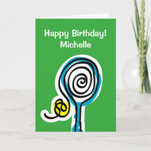 Sporty Birthday Card voor tennisspeler of coach Kaart