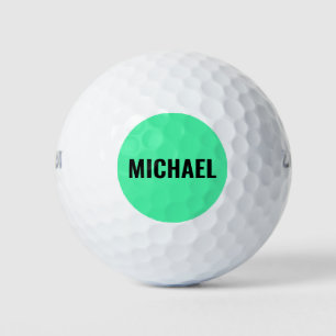 Sporty Bright Green Modern persoonlijke naam Golfballen