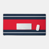 Sporty Bright Red White Navy Blue Racing Stripes (Clavier et souris)