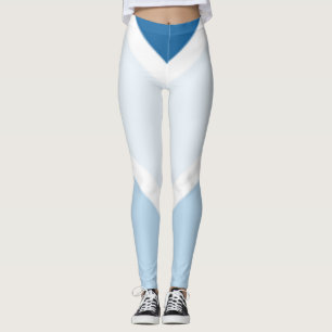 Sporty en Dynamic Blue Stripe Pattern Leggings