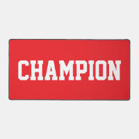 Sporty Fun CHAMPION Texte Blanc Sur Rouge Clair