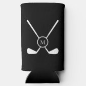 Sporty Golf Clubs Illustration Custom Monogram (Achterkant)