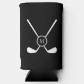 Sporty Golf Clubs Illustration Custom Monogram (Voorkant)