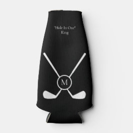 Sporty Golf Clubs Illustration Custom Monogram Flesjeskoeler