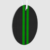 Sporty Green Carbon Fiber Style Racing Stripes (devant)