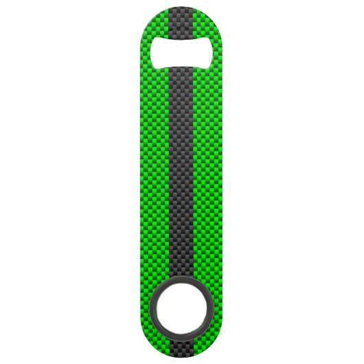 Sporty Green Carbon Fiber Style Racing Stripes (Devant)