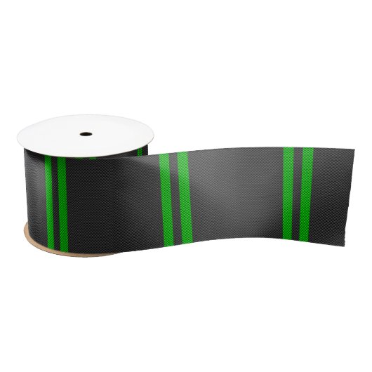 Sporty Green Carbon Style tegen racestrepen Lint (Spoel)