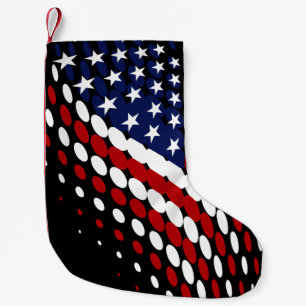 Sporty Halftone Amerikaanse vlag Kleine Kerstsok