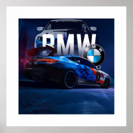 Sporty Illegal Street Racing Car Poster