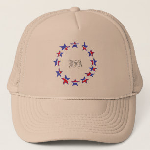 Sporty Khaki Patriotic Trucker Pet