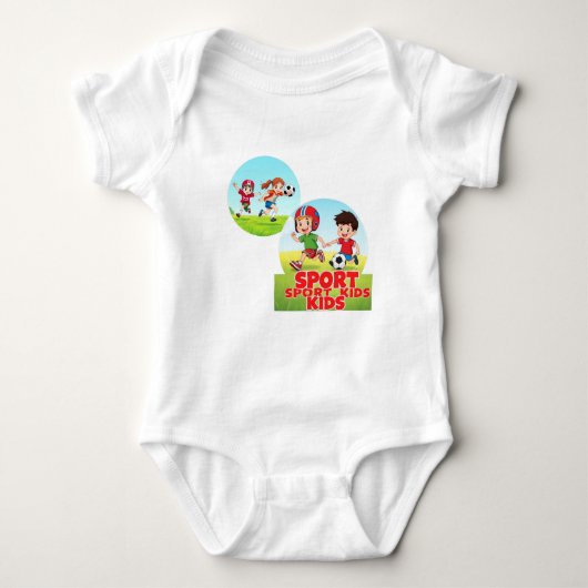 Sporty Kids Fun Playtime Design  Romper (Voorkant)