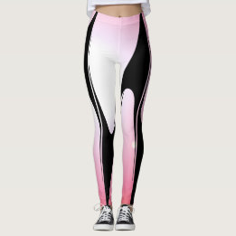 Sporty Pink Modern Technische Grafische Mode Sport Leggings