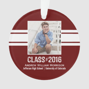 Sporty Prep Afstuderen Foto Klasse 2016 Ornament