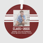 Sporty Prep Afstuderen Fotoklasse van 20XX Ornament (achterkant)