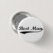 Sporty Swash Best Man Black Ronde Button 3,2 Cm (Voorkant /achterkant)