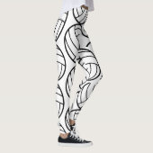 Sporty Volleyball Pattern Leggings (Rechts)