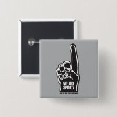 Sportz 2 vierkante button 5,1 cm (Voorkant /achterkant)