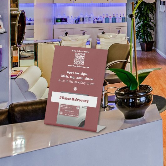 Spot, Click, Label, Post, Share! Reclamebord Met Voetstuk