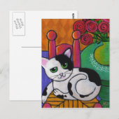 Spot de kat briefkaart (Voorkant / Achterkant)