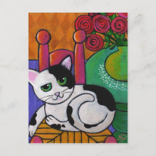 Spot de kat briefkaart