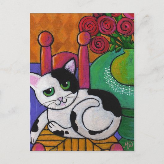 Spot de kat briefkaart (Voorkant)