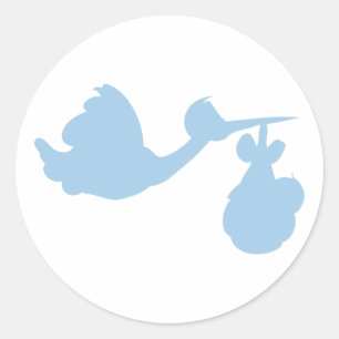 Spot met baby jongen ronde sticker
