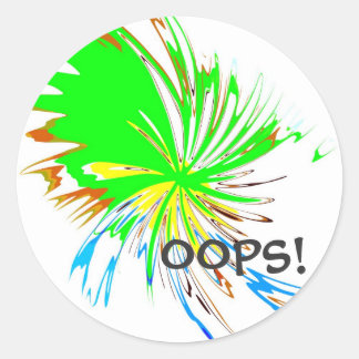 Spot Oops Ronde Sticker